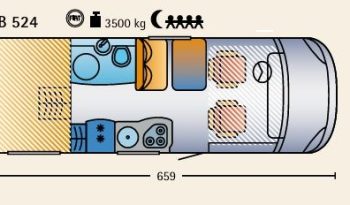 
									HYMER 524 SL 160 CVS. INTEGRAL GAMA ALTA CAMA TRANSVERSAL lleno								